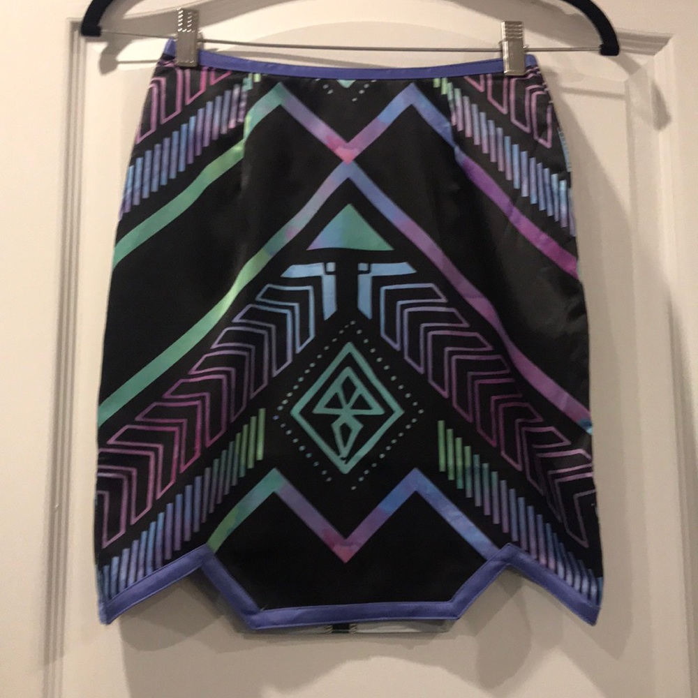 Sabo skirt satin aztec print skirt size XS